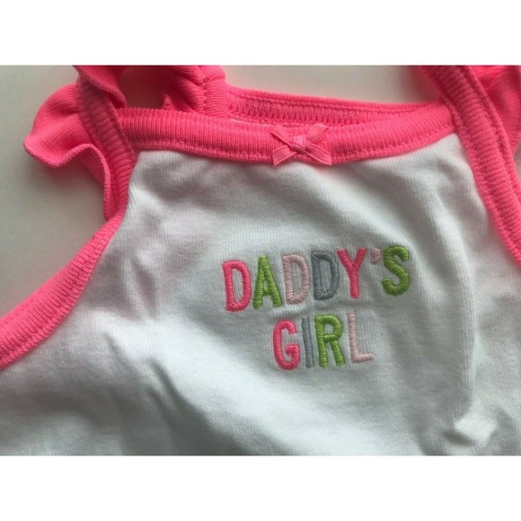 Girl's Size 9M 6-9 Months Two Piece Carter's Daddy's Girl Tank Top, Leggings - Picture 4 of 6